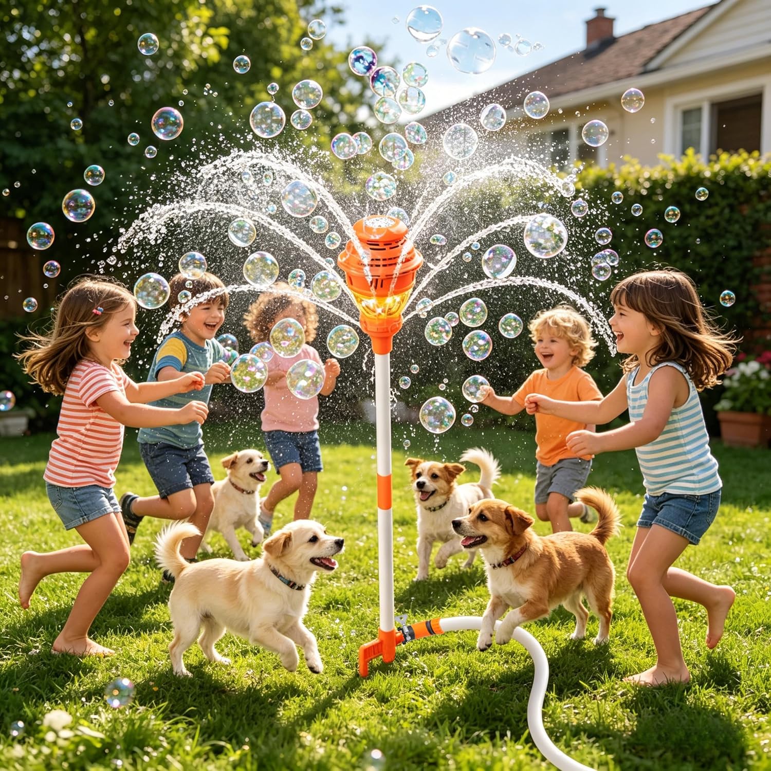 2 in 1 water spray & bubble machine, (battery included) view 3