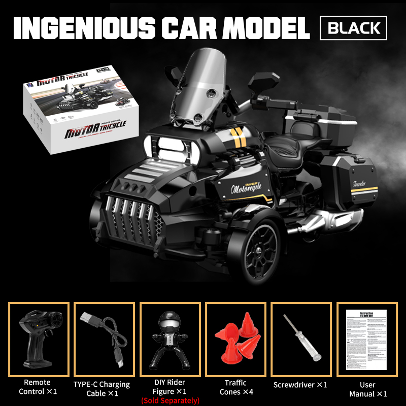1:43 scale 3-Wheel drive RC drift motor 2.4G view 6