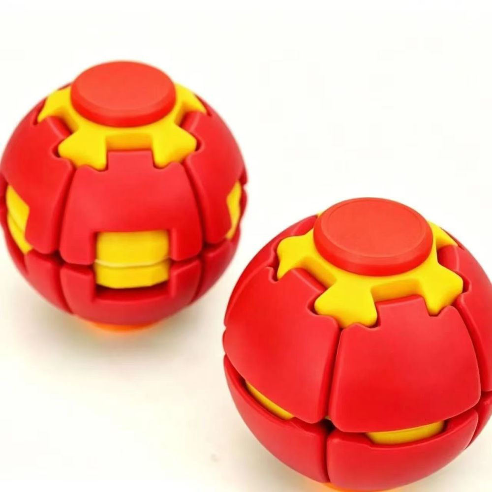 Colorful 3D-Printed Stress Relief Ball: A Dual-Function Finger Spinner That Can Be Pressed and Rotat view 3