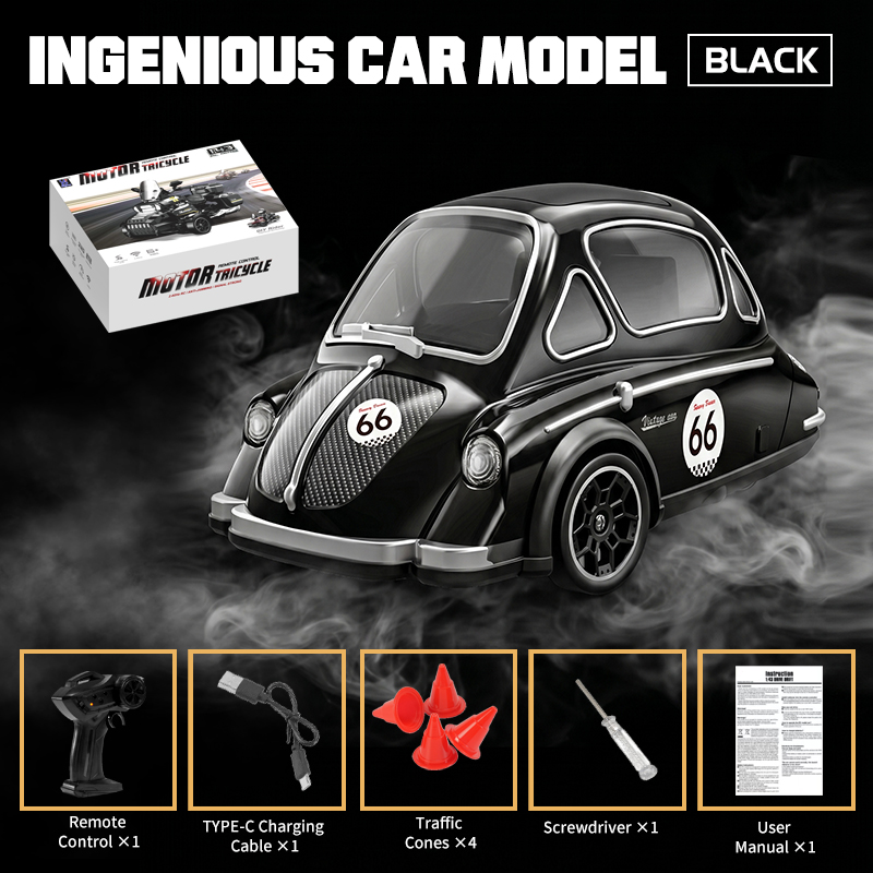 Bulk 1:43 scale 3-Wheel drive RC drift classic car 2.4G - MOQ 2