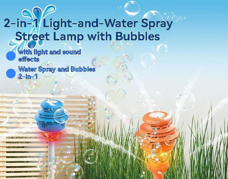 Bulk 2 in 1 water spray & bubble machine, (battery included) - MOQ 36