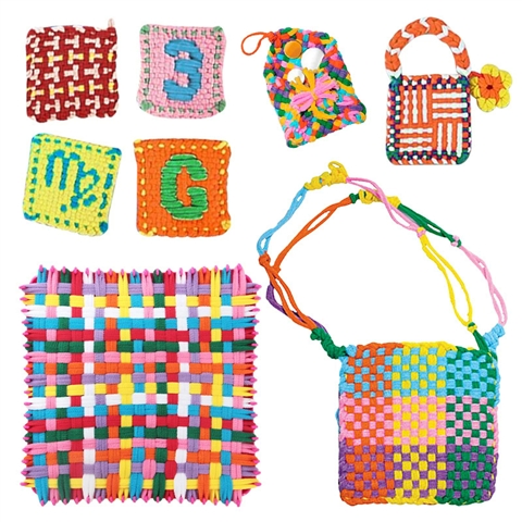 Bulk DIY Elastic Cord Braiding Toy Creative Coaster & Bag Making Kit (216 Pieces) - MOQ 60