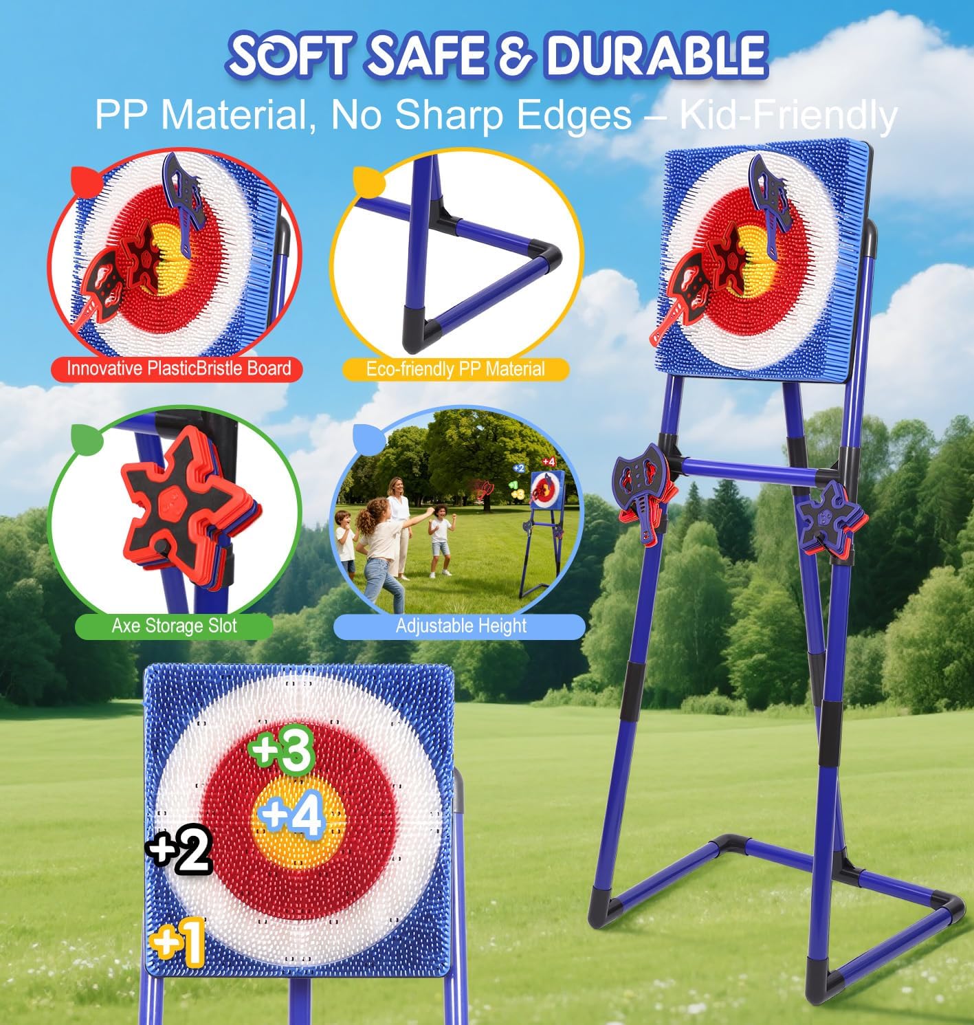Throw target game set view 3