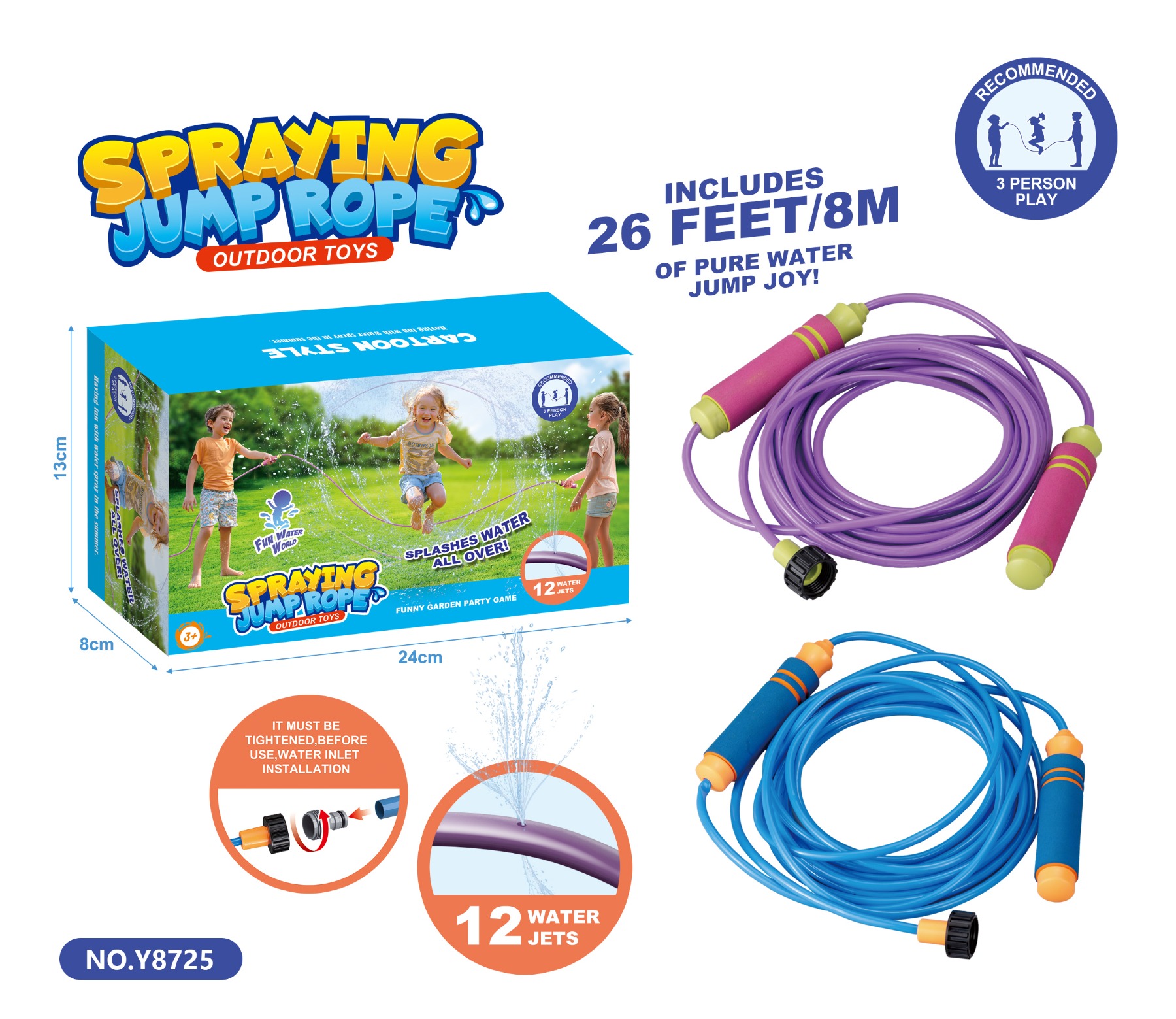 Bulk Jumping rope with water spray - MOQ 480