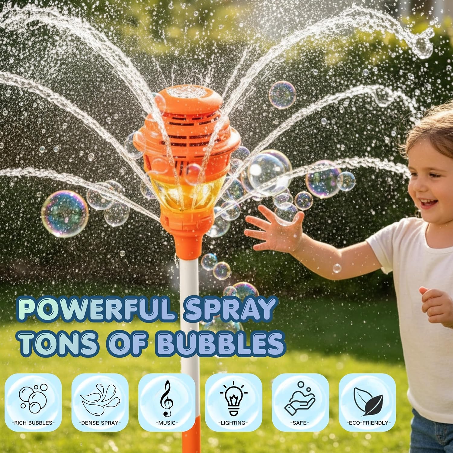 Bulk 2 in 1 water spray & bubble machine, (battery included) - MOQ 36