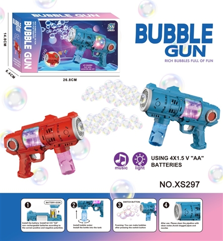Bulk 20 Hole Electric Bubble Gun with Light - MOQ 144