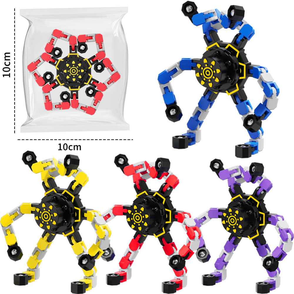 Bulk Brain-teaser toys, finger spinners, mechanical spinners, transforming spinners, spinning tops, finge - MOQ 2000
