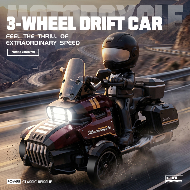 Bulk 1:43 scale 3-Wheel drive RC drift motor 2.4G - MOQ 2