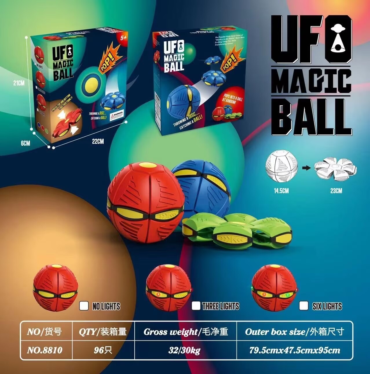 Bulk Magic ball with 3 lights - MOQ 3