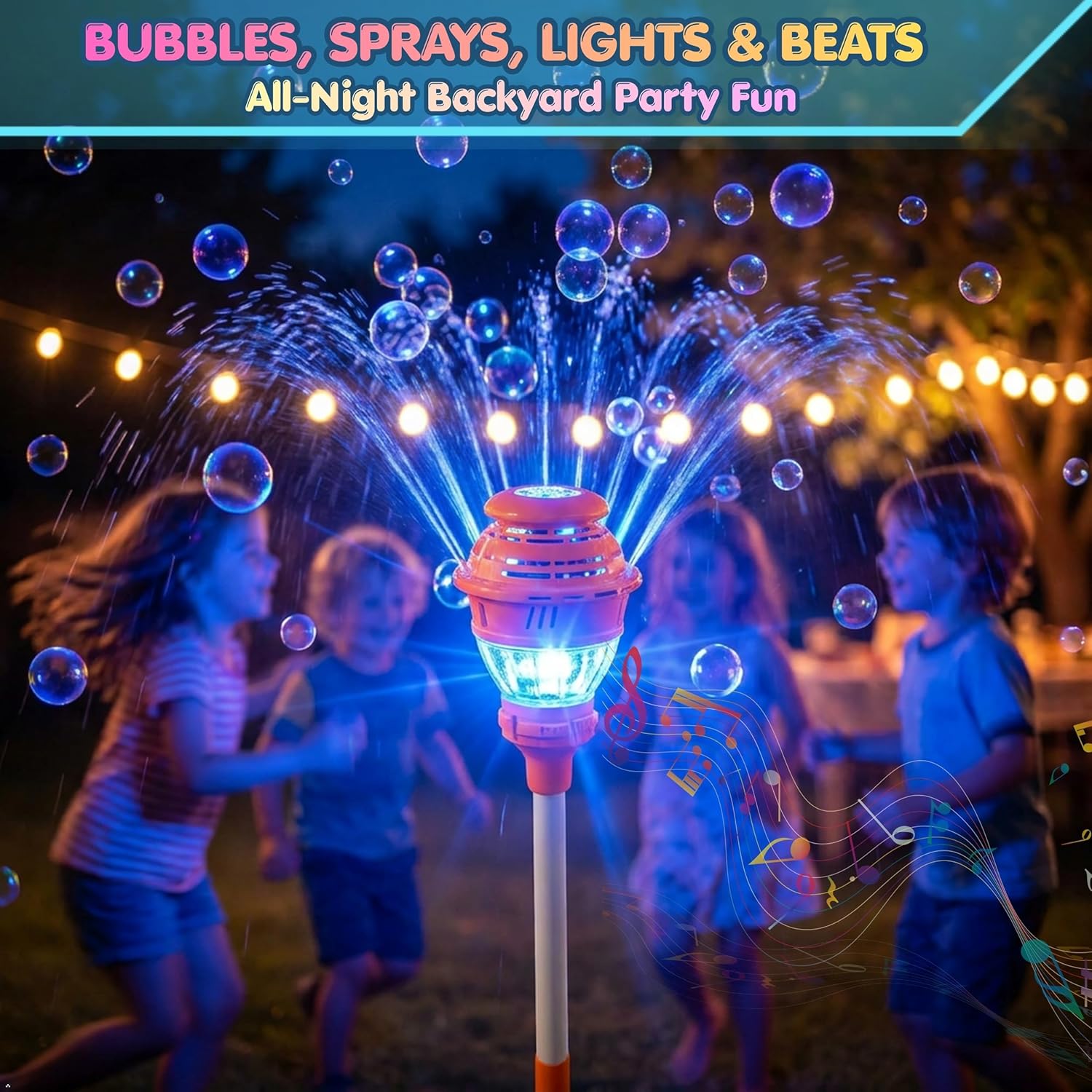 2 in 1 water spray & bubble machine, (battery included) view 4