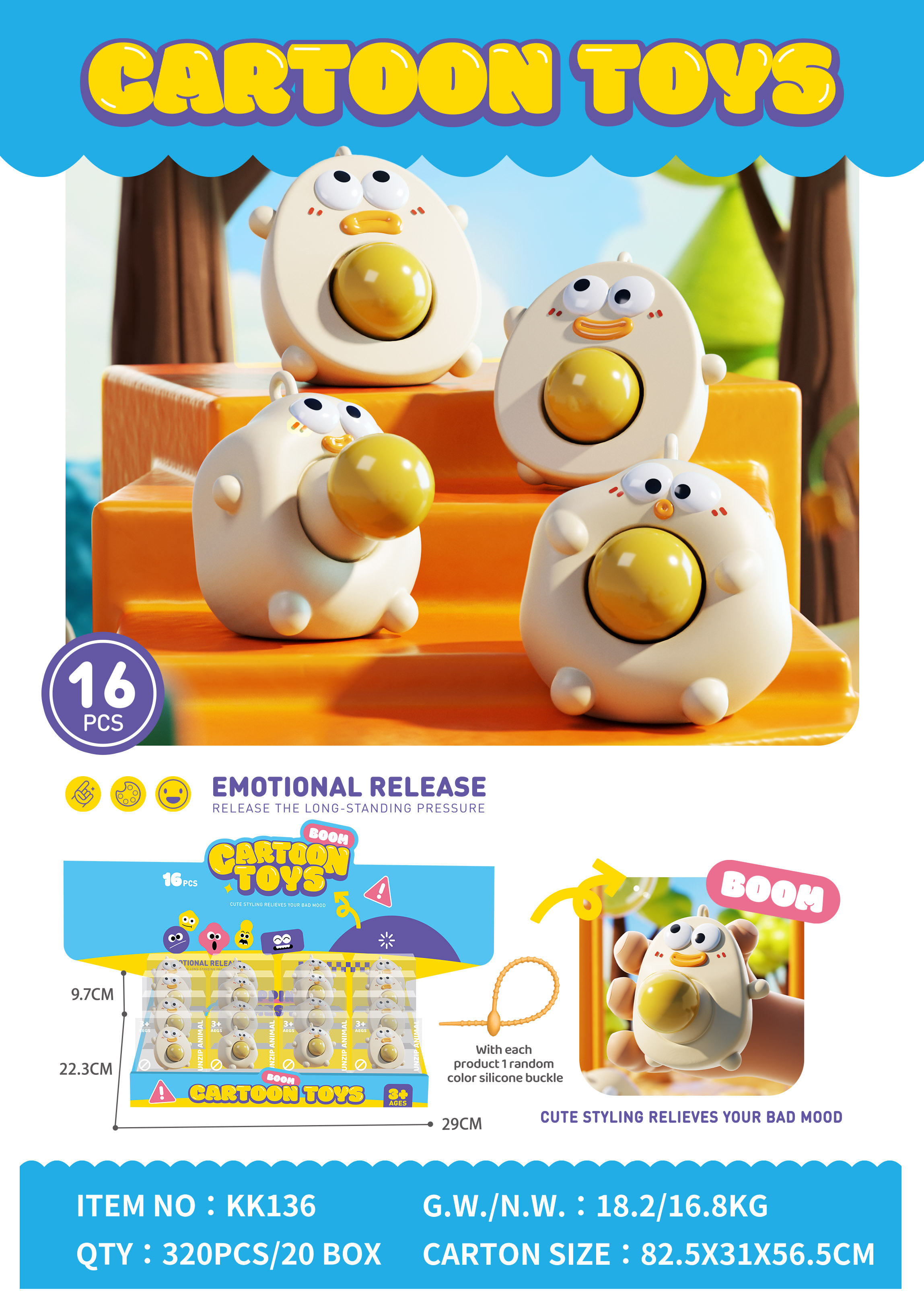 Bulk egg squish toy - MOQ 320