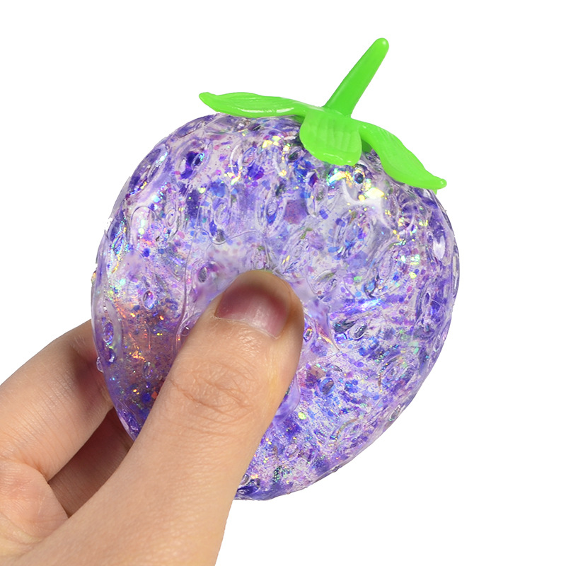 Best-Selling Maltose Strawberry Squishy, Maltose Egg Squishy, Stress-Relief Toy, Realistic Gold-Dust view 2