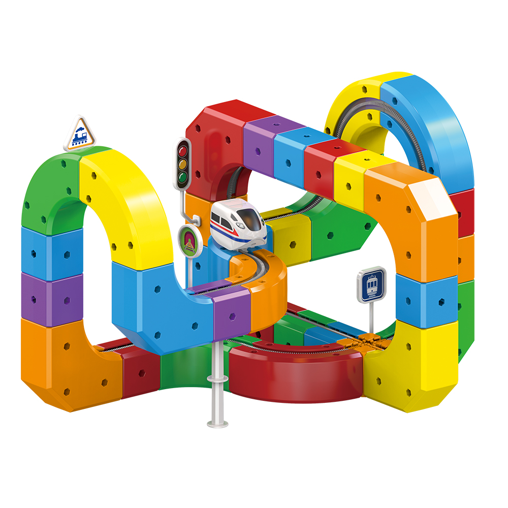 Bulk DIY Assembly 3D Building Block Track Car 81pcs - MOQ 18