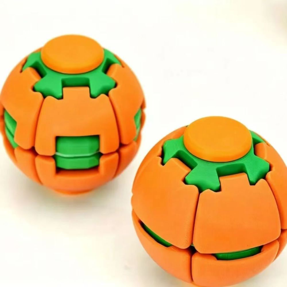 Colorful 3D-Printed Stress Relief Ball: A Dual-Function Finger Spinner That Can Be Pressed and Rotat view 2