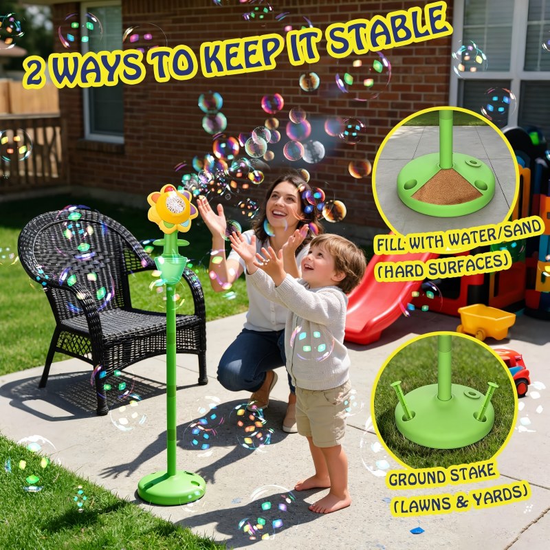 Bulk Sunflower Bubble Maker with Lights - MOQ 30