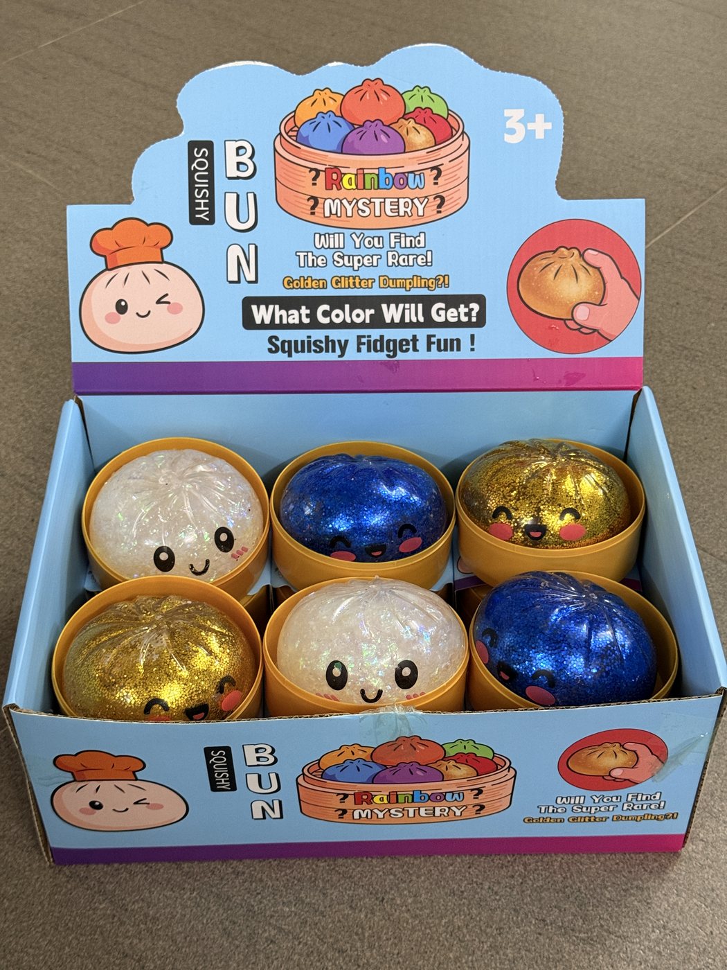Bulk Glitter Gelatin Smiling Bun - MOQ 5