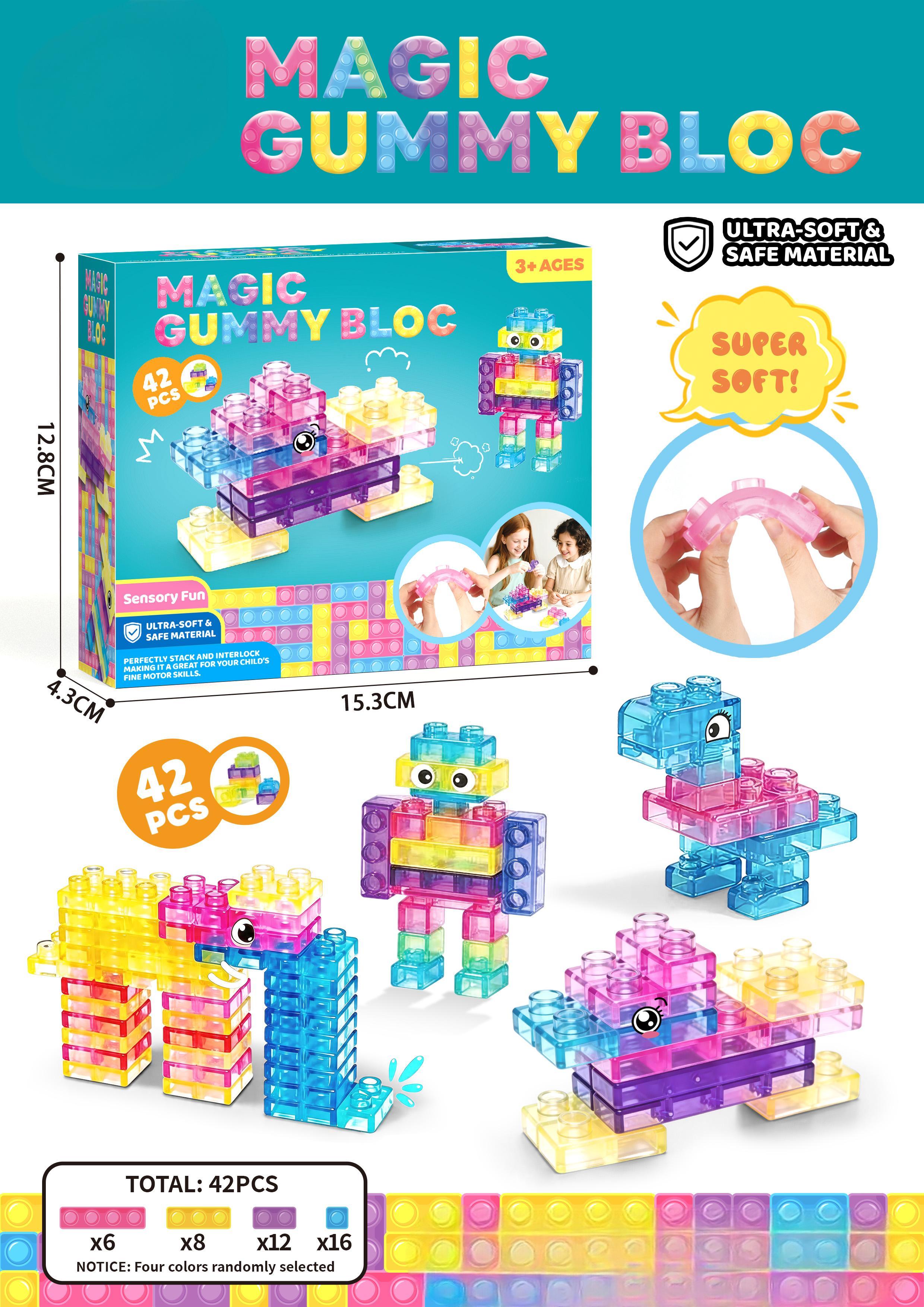 Bulk DIY Soft Building Blocks – 42 PCS; - MOQ 480
