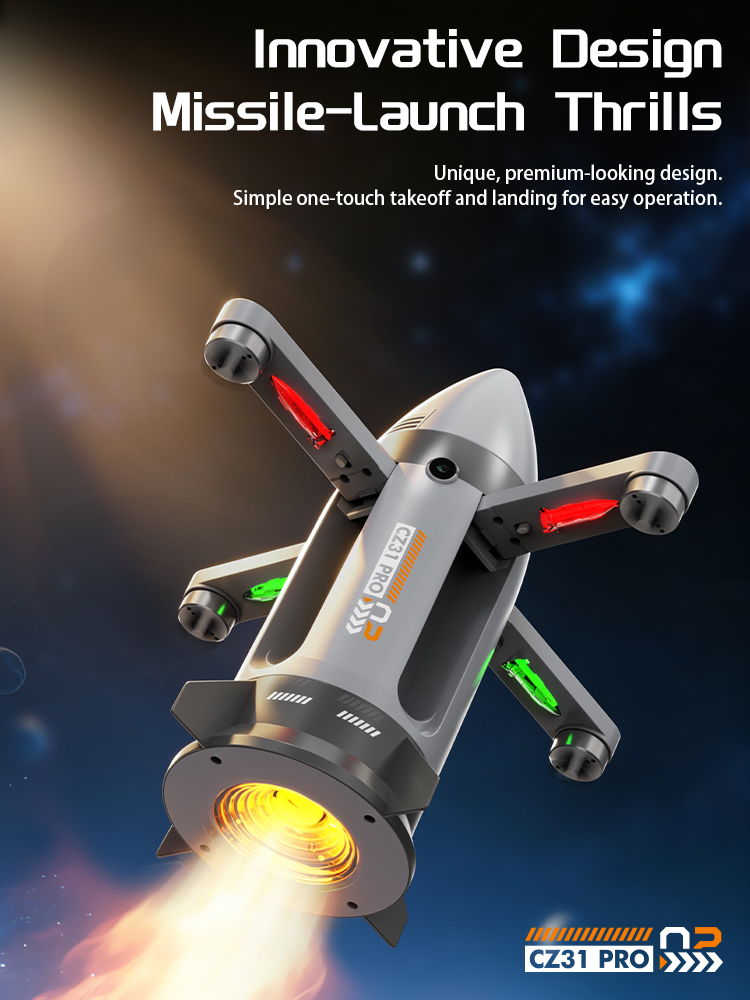 Brushless motor folding RC spray rocket with camera view 5