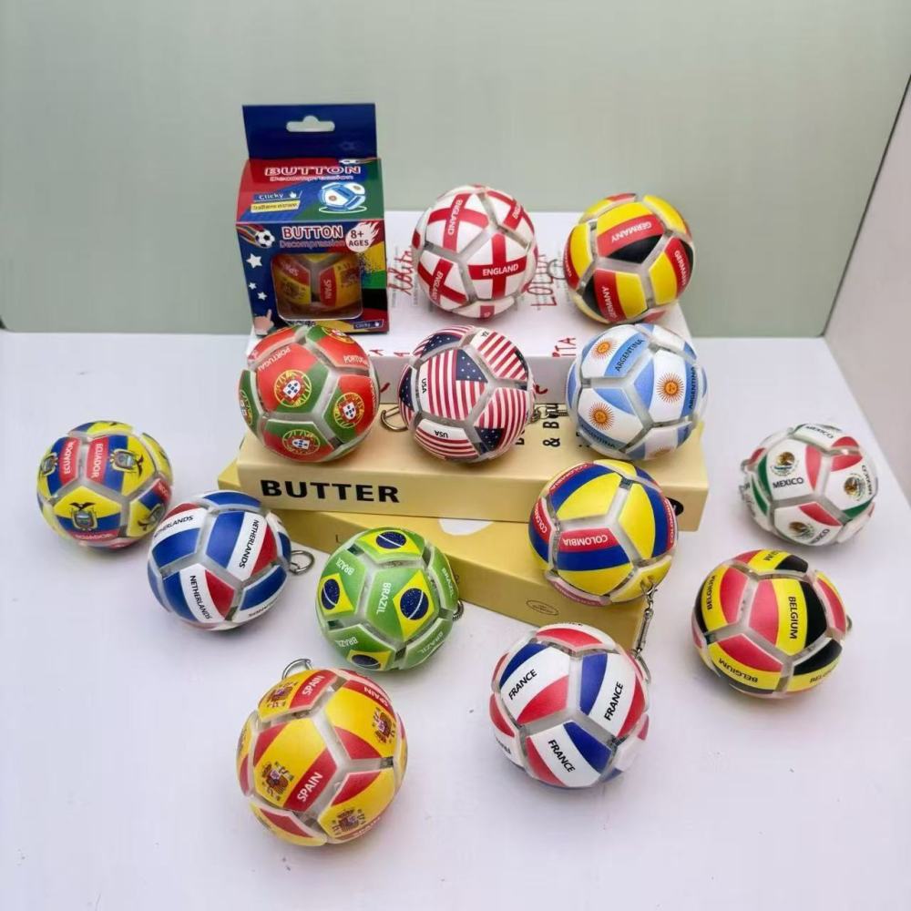 Wholesale of Cross-Border Soccer-Themed Stress Relief Button Balls, Hand and Fingertip Stress Relief view 2