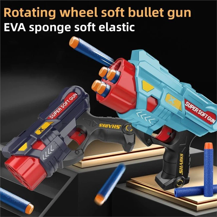 Rotating Magazines Automatically Loaded EVA Soft Bullets With Target Toy Gun view 2