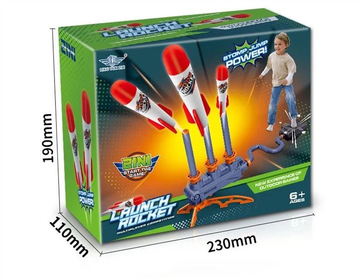 Bulk 2-in-1 Foot Rocket Interactive Launching Toy Triple Launch - MOQ 5CTNS