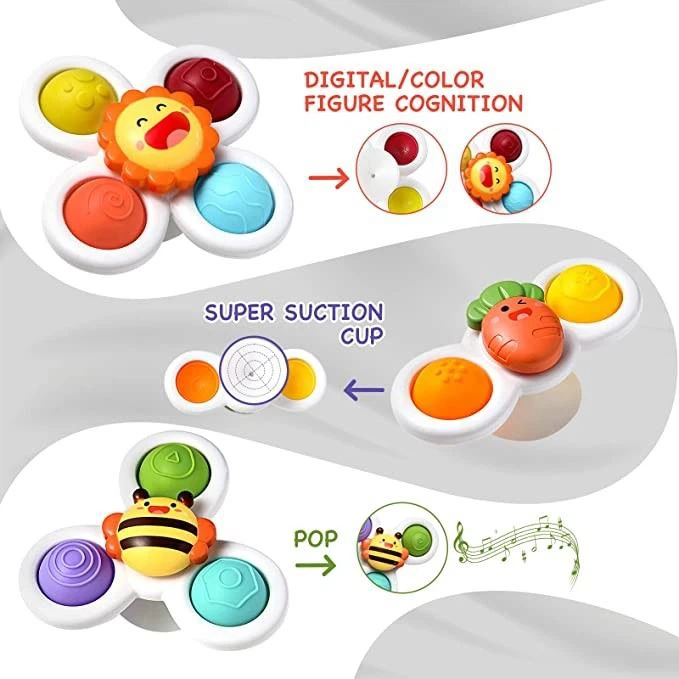 3 Pcs Suction Cup Spinner Toys view 5