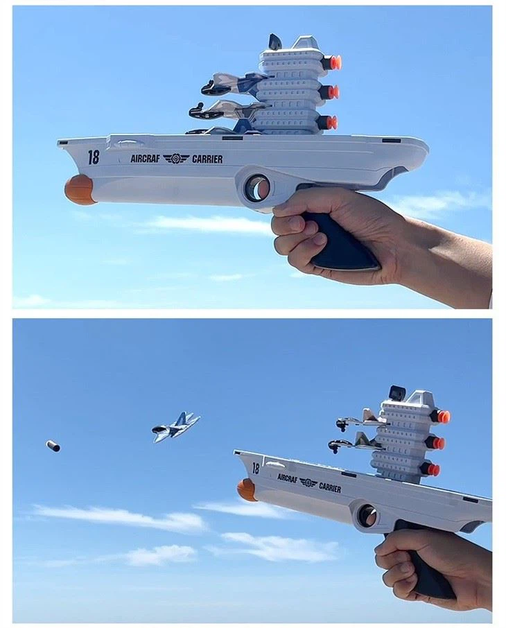 Aircraft Carrier Fighter Launcher Soft Bomb Aircraft Gun 2 in 1 view 5