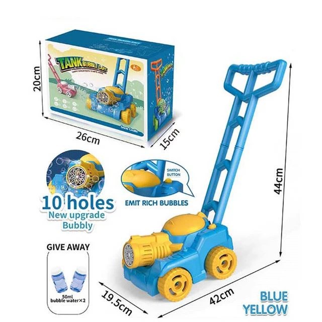 Bulk Automatic 10-hole Bubble Blower Trolley Electric Bubble Blowing Parent-child Outdoor Children's Tank Car Toys - MOQ 5 CTNS