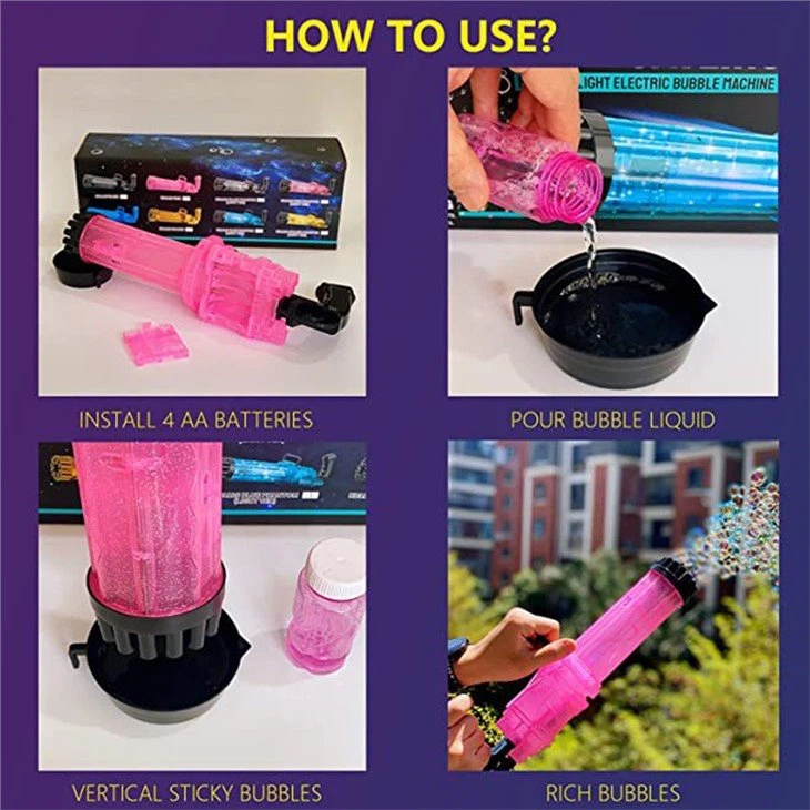 Automatic Gatling Bubble Blower view 4