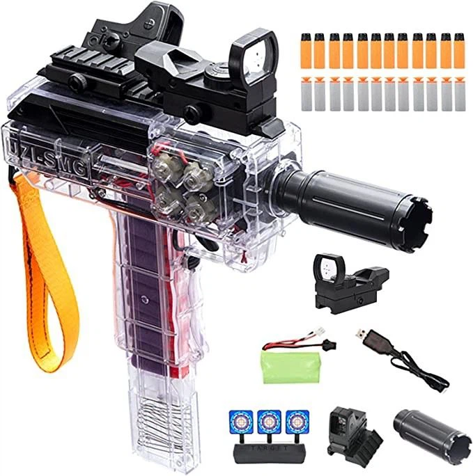 EVA Soft Gun, UZI Shooting Gun, Toy, Realistic Electric Consecutive Gun view 2
