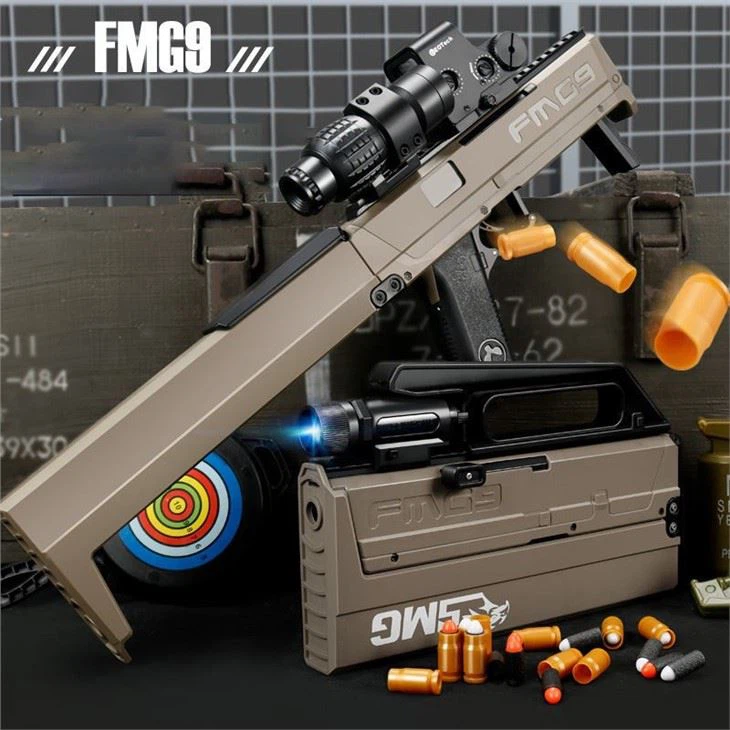 Fold Soft Bullet Submachine Gun With Soft Bullet Toys For Kid view 3