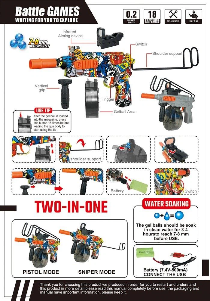 Gel Blaster Gun Newest Splatter Ball Blaster view 4