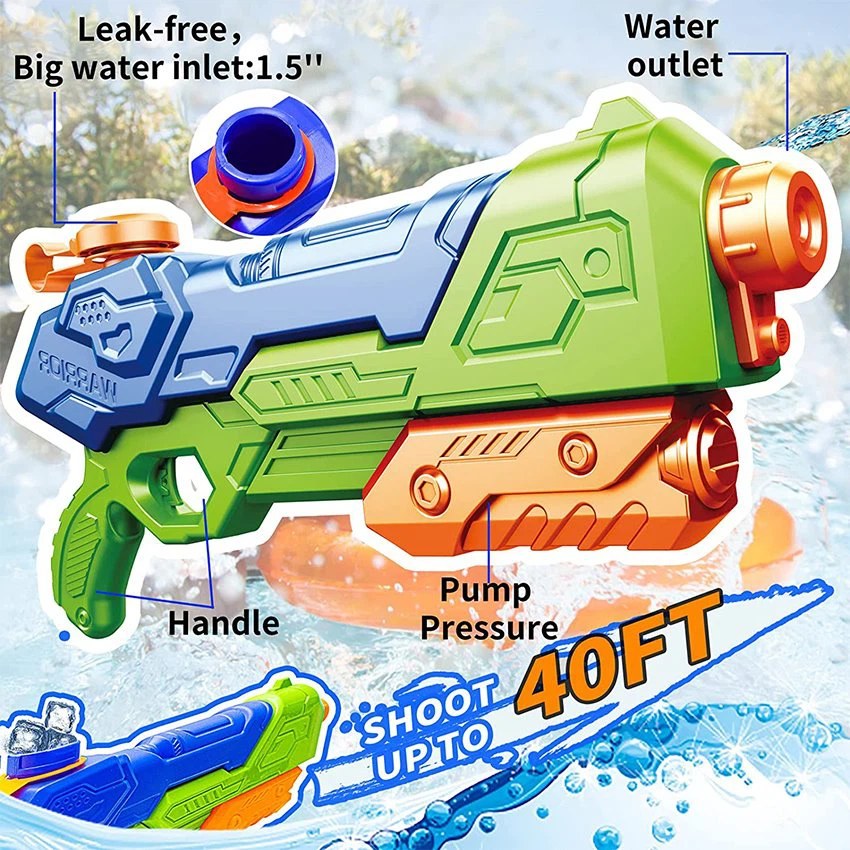 Bulk Long Range Water Gun Toys - 12 pcs/carton