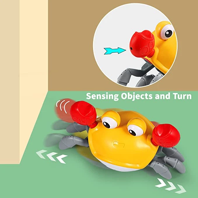 Sensing Crawling Crab Interactive Walking Dancing Toy With Music Sounds & Lights view 3