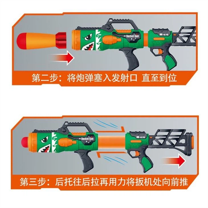 Toy Rocket Barrel Launcher Air Power Blaster Gun For Youth, Teens, Adults (Blue) view 3
