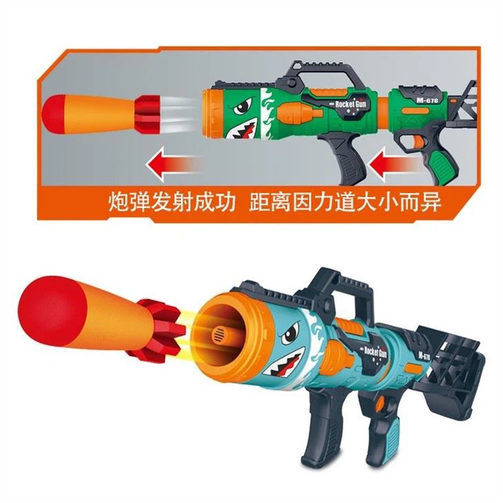 Toy Rocket Barrel Launcher Air Power Blaster Gun For Youth, Teens, Adults (Blue) view 4