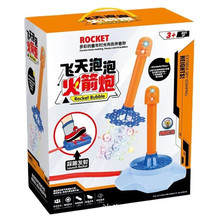 Toy Rocket Launcher With Light For Kids Outdoor Bubble Toy view 2