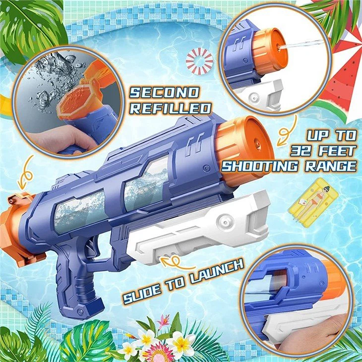 Automatic water absorbing gun body glowing electric water gun view 2
