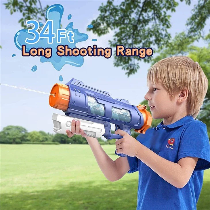 Automatic water absorbing gun body glowing electric water gun view 4