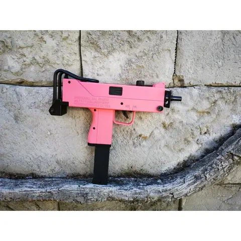 Pink UZI Electric Gel Blaster Gun view 4