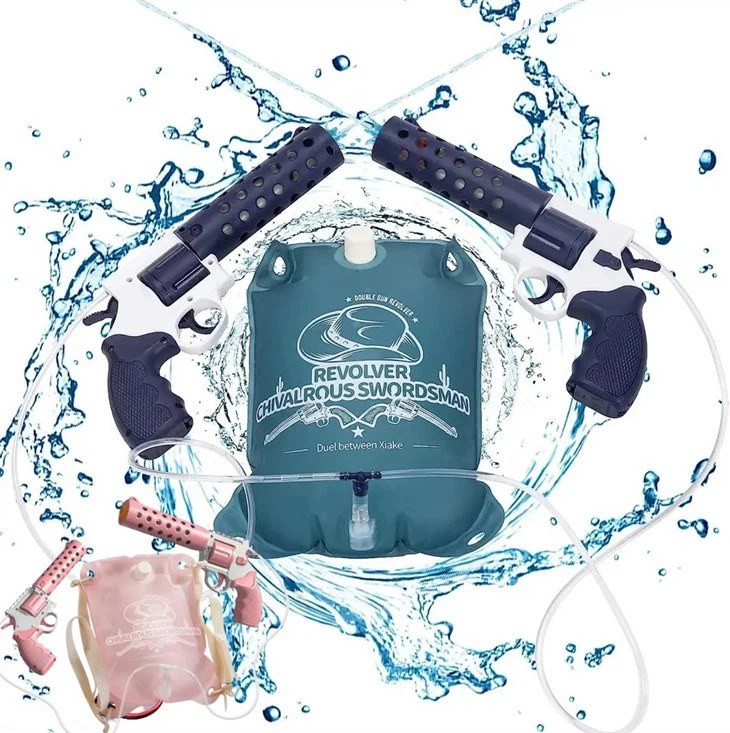 Bulk Double Gun Revolver Backpack Water Gun - MOQ 5CTNS