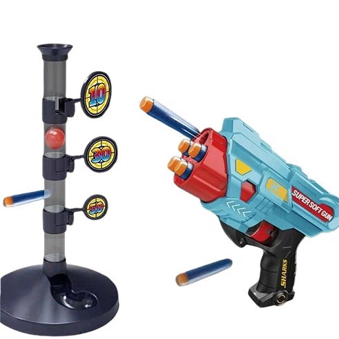 Bulk Rotating Magazines Automatically Loaded EVA Soft Bullets With Target Toy Gun - MOQ 5CTNS