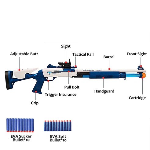 Bulk Soft Bullet Gun for Adults - 8 pcs/carton
