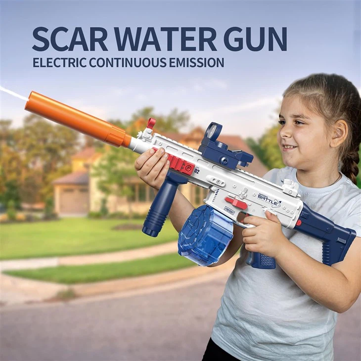 Rechargabel Scar Electric Squirt Gun With Magazine&Drum view 6