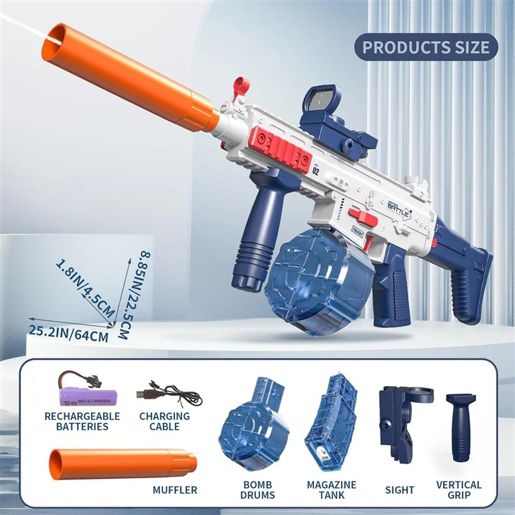 Rechargabel Scar Electric Squirt Gun With Magazine&Drum view 2