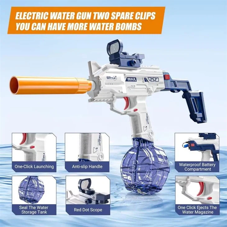 UZI Long Sword Automatic Water Blaster With Rechargeable Battery view 3