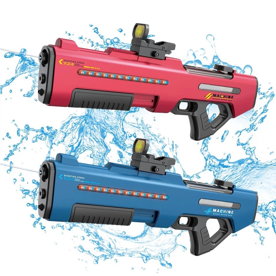 Bulk Automatic Suction Electric And Manual Shooting Water Gun With Lighting - MOQ 5CTNS
