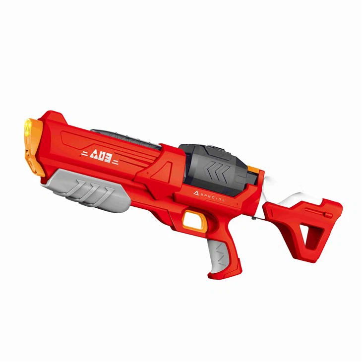 Hand integrated automatic water absorbing gun with illuminated muzzle and electric water gun view 2