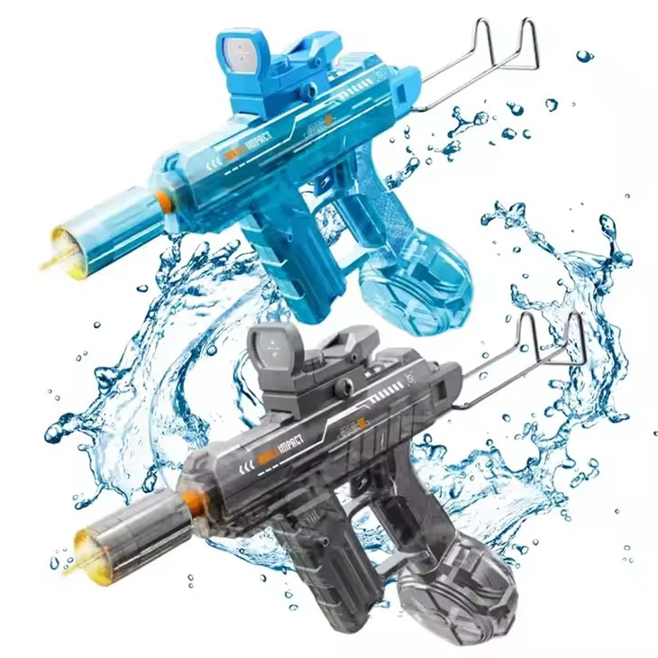 Bulk Transparent gun body glowing muzzle electric water gun - MOQ 5CTNS
