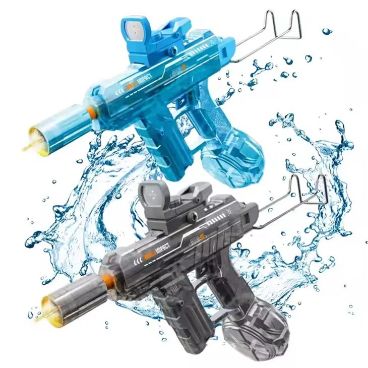 Bulk Large Transparent Electric Water Gun 466ml - 32 pcs/carton